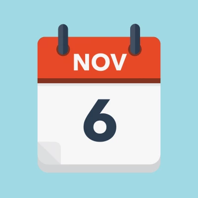 Calendar icon showing 6th November