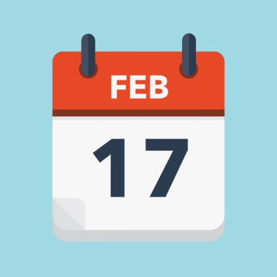 Calendar icon showing 17th February