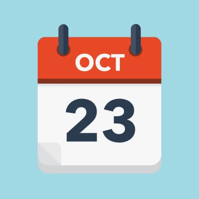 Calendar icon showing 23rd October