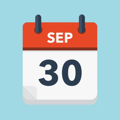 Calendar icon showing 30th September